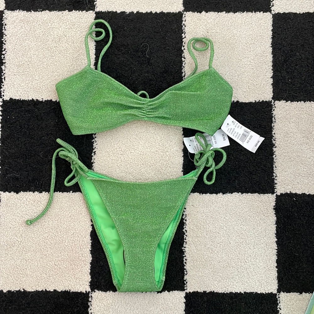 Green Sparkly Bikini